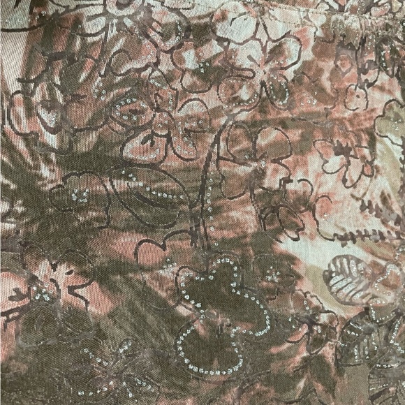 **4/$12** Ruby Rd. Sheer Lightweight Shirt Jacket Size 8 Sparkle - Picture 6 of 9